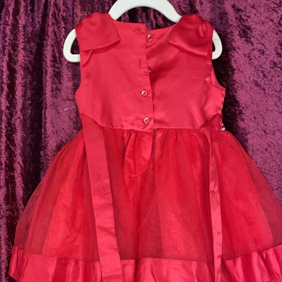 Blueberi Boulevard Girls Red  Sleeveless Formal Dress - Picture 7 of 9